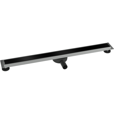 Bernstein Canal de ducha de acero inoxidable FlexGL01-3 - Tapa de cristal negro - 90cm Bernstein Canal de ducha de acero inoxidable FlexGL01-3 - Tapa de cristal negro - 90cm