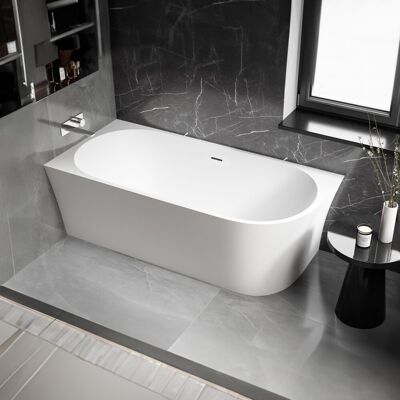 Nova Corner Bañera Independiente Acrílico Sanitaria Blanca - Instalación A La Izquierda -170x78 Cm - Sin Sifón, Con Grifo 1523c - Bernstein Nova Corner Bañera Independiente Acrílico Sanitaria Blanca - Instalación A La Izquierda -170x78 Cm - Sin Sifón, Con Grifo 1523c - Bernstein