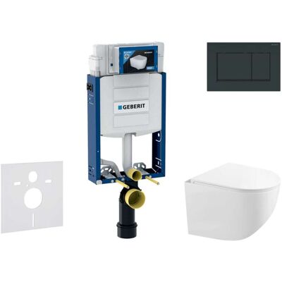 Geberit Kombifix - Conjunto De Instalación Empotrada, Inodoro Compacto Gaia Y Asiento Softclose,pulsador Sigma20, Negro Brillante/negro Mate Sani15ca5123 Geberit Kombifix - Conjunto De Instalación Empotrada, Inodoro Compacto Gaia Y Asiento Softclose,pulsador Sigma20, Negro Brillante/negro Mate Sani15ca5123