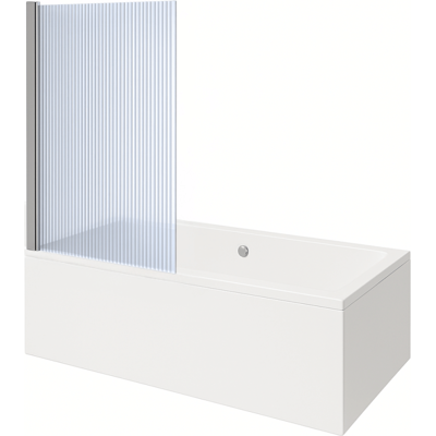 Bañera Rectangular Vitra Neon De 180x80 Cm + Mampara De Baño Cromada Aurys Raywall Con Perfil Izquierdo + Desagüe Cromado Bañera Rectangular Vitra Neon De 180x80 Cm + Mampara De Baño Cromada Aurys Raywall Con Perfil Izquierdo + Desagüe Cromado