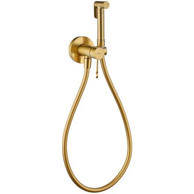 Imex - Grifo De Bidé Empotrado Bless Grifo Monomando Con Agua Fría Y Caliente Grifería De Baño Serie Bless Color Oro Cepillado Imex - Grifo De Bidé Empotrado Bless Grifo Monomando Con Agua Fría Y Caliente Grifería De Baño Serie Bless Color Oro Cepillado