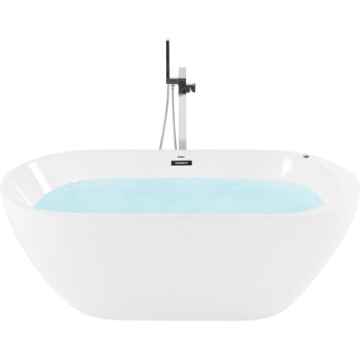 BELIANI Bañera Independiente De Hidromasaje Blanco 170 Cm Moderno Jets De Masaje Spa Nevis BELIANI Bañera Independiente De Hidromasaje Blanco 170 Cm Moderno Jets De Masaje Spa Nevis