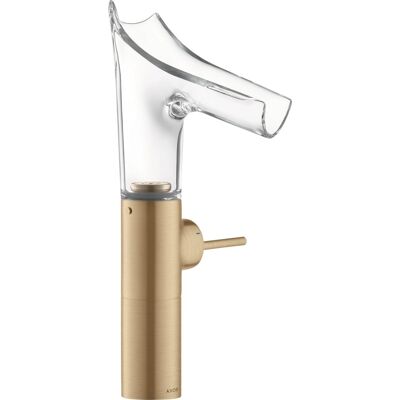 HANS-GROHE Axor Starck V Grifo - 220mm, Bronce Cepillado, Monomando, Bica de Vidrio HANS-GROHE Axor Starck V Grifo - 220mm, Bronce Cepillado, Monomando, Bica de Vidrio