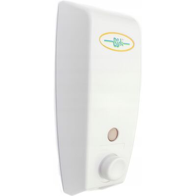 SHUMEE Dispensador De Jabón Manual De Pared Bisk De 400 Ml, Color Blanco, 1 Unidad. SHUMEE Dispensador De Jabón Manual De Pared Bisk De 400 Ml, Color Blanco, 1 Unidad.