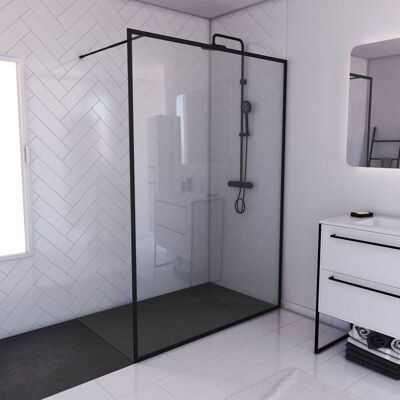 Aurlane Negro Mate 140x200 Mampara de Ducha - Montaje en Pared Aurlane Negro Mate 140x200 Mampara de Ducha - Montaje en Pared
