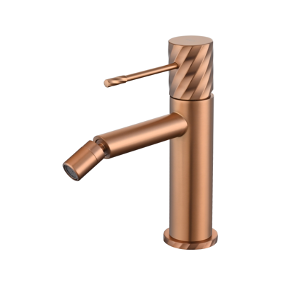 Imex - Grifo De Bidé Bless Grifo Monomando Con Agua Fría Y Caliente Grifería De Baño Cartucho Cerámico Serie Bless Color Oro Rosa Cepillado Imex - Grifo De Bidé Bless Grifo Monomando Con Agua Fría Y Caliente Grifería De Baño Cartucho Cerámico Serie Bless Color Oro Rosa Cepillado