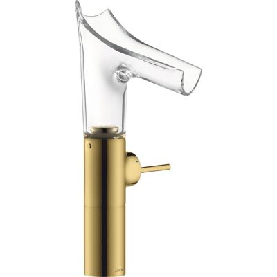 Hansgrohe Axor Starck V Mezclador Monomando Oro - Altura 220mm, Caño de Vidrio - Lavabo Hansgrohe Axor Starck V Mezclador Monomando Oro - Altura 220mm, Caño de Vidrio - Lavabo