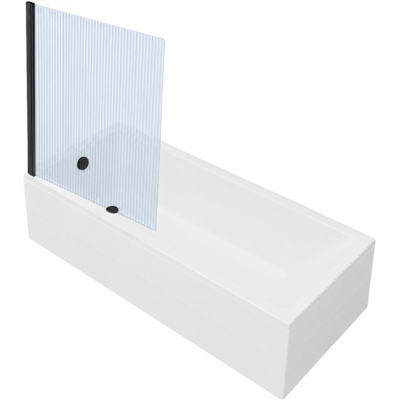 Bañera Rectangular Vitra Neon De 170x75cm + Mampara De Baño Aurys Raywall Izquierda, Negro Mate, Perfil Izquierdo + Desagüe Negro Mate Bañera Rectangular Vitra Neon De 170x75cm + Mampara De Baño Aurys Raywall Izquierda, Negro Mate, Perfil Izquierdo + Desagüe Negro Mate