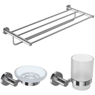 Jacob Delafon Conjunto Jabonera Classic, Portavasos Con Vaso Classic Y Toallero Classic Jacob Delafon Conjunto Jabonera Classic, Portavasos Con Vaso Classic Y Toallero Classic
