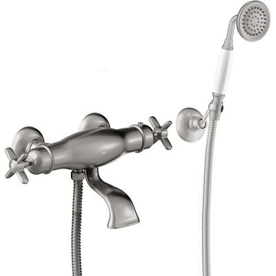 TRES Grifo Termostático Ducha y Bañera Acero - Montaje en Pared TRES Grifo Termostático Ducha y Bañera Acero - Montaje en Pared