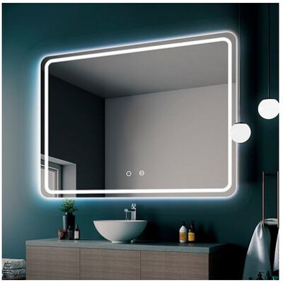 Mice Collection - Mice - Espejos Led Para Baño, Espejo Retroiluminado Con Cantos Redondeados. Luz Frontal Fría, Con Doble Sensor Antivaho Y On/off 100 X 80 Cm Mice Collection - Mice - Espejos Led Para Baño, Espejo Retroiluminado Con Cantos Redondeados. Luz Frontal Fría, Con Doble Sensor Antivaho Y On/off 100 X 80 Cm