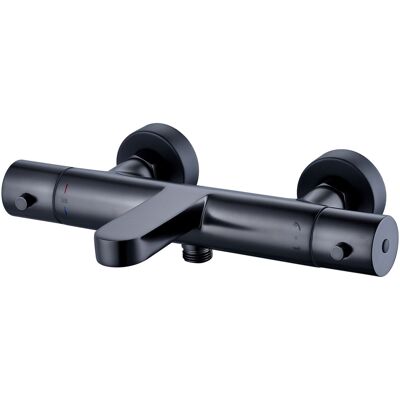 Bernstein - Grifería Termostática Para Bañera Y Ducha En Latón - Negro Mate - Sin Flexo, Sin Barra, Sin Teleducha Bernstein - Grifería Termostática Para Bañera Y Ducha En Latón - Negro Mate - Sin Flexo, Sin Barra, Sin Teleducha