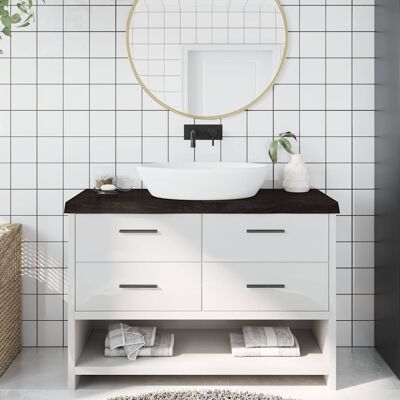 vidaXL Encimera de baño gris oscuro - Encimera de baño vidaXL Encimera de baño gris oscuro - Encimera de baño