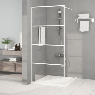 vidaXL Pared de Ducha Walk-in Blanca 90x195 cm Cristal ESG Mampara - Mampara de Ducha vidaXL Pared de Ducha Walk-in Blanca 90x195 cm Cristal ESG Mampara - Mampara de Ducha