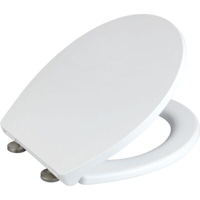 ABYSSE Asiento De Inodoro Ostuni 'easy Close' Con Cierre Suave, Sistema De Fijación Fix Clip Con Fijaciones De Acero Inoxidable, Capacidad De Carga De Hasta 300 Kg, Termoplástico, 37 X 44,5 Cm, Blanco. ABYSSE Asiento De Inodoro Ostuni 'easy Close' Con Cierre Suave, Sistema De Fijación Fix Clip Con Fijaciones De Acero Inoxidable, Capacidad De Carga De Hasta 300 Kg, Termoplástico, 37 X 44,5 Cm, Blanco.