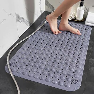 OEM Alfombra De Ducha Antideslizante 60x90cm, Alfombra De Ducha Antideslizante Con Ventosas Y Orificios De Drenaje, Material Pvc, Suave Al Tacto, Gris OEM Alfombra De Ducha Antideslizante 60x90cm, Alfombra De Ducha Antideslizante Con Ventosas Y Orificios De Drenaje, Material Pvc, Suave Al Tacto, Gris