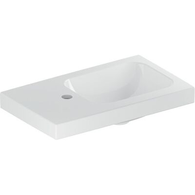 Lavabo Geberit iCon Light - 53x31cm, Enjuague manual, Orificio a la izquierda, Sin rebosadero Lavabo Geberit iCon Light - 53x31cm, Enjuague manual, Orificio a la izquierda, Sin rebosadero