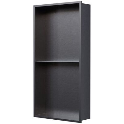 Bernstein nt306010x - 30x60x10 cm - gun metal Nicho de ducha de acero inoxidable Bernstein nt306010x - 30x60x10 cm - gun metal Nicho de ducha de acero inoxidable