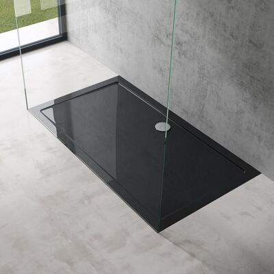 Doporro - Rectangular Acrílico - Negro - Plato de ducha Doporro - Rectangular Acrílico - Negro - Plato de ducha