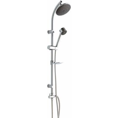 Kiamami Valentina - Columna De Ducha Con Cabezal Redondo, Ducha De Mano Y Jabonera Kiamami Valentina - Columna De Ducha Con Cabezal Redondo, Ducha De Mano Y Jabonera