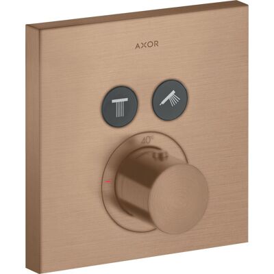 Hansgrohe Axor Starck ShowerSelect Termostato - Cuadrado, Oro Rojo Cepillado - Termostato de Ducha Hansgrohe Axor Starck ShowerSelect Termostato - Cuadrado, Oro Rojo Cepillado - Termostato de Ducha