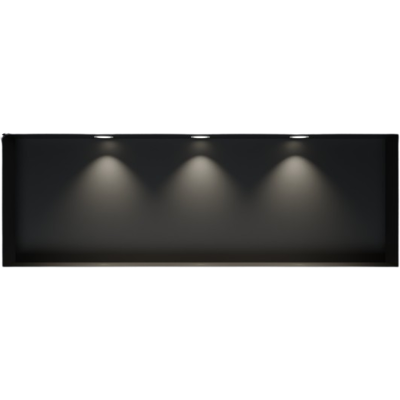 Cabina De Ducha De Acero Inoxidable + 3 Focos Led, Repisa De Ducha Empotrada Nt309010x - 30x90x10cm (alxanxpr) - Negro, 3 Focos Blanco - Bernstein Cabina De Ducha De Acero Inoxidable + 3 Focos Led, Repisa De Ducha Empotrada Nt309010x - 30x90x10cm (alxanxpr) - Negro, 3 Focos Blanco - Bernstein