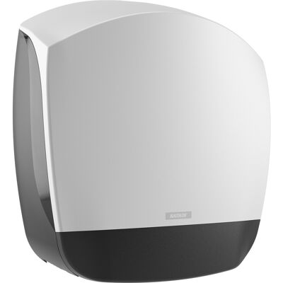 Dispensador de papel higiénico Katrin Gigant L - Blanco, Gran capacidad, Con cerradura Dispensador de papel higiénico Katrin Gigant L - Blanco, Gran capacidad, Con cerradura
