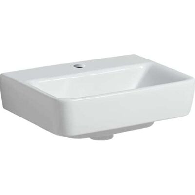 Lavabo de mano Geberit Renova Plan - 45x34 cm, Blanco, un orificio de grifo Lavabo de mano Geberit Renova Plan - 45x34 cm, Blanco, un orificio de grifo
