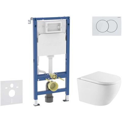 Geberit Duofix - Conjunto De Módulo De Instalación Empotrada, Inodoro Oudee Y Asiento Con Cierre Suave, Botón Delta01, Blanco Alpino Sani11ca31131 Geberit Duofix - Conjunto De Módulo De Instalación Empotrada, Inodoro Oudee Y Asiento Con Cierre Suave, Botón Delta01, Blanco Alpino Sani11ca31131