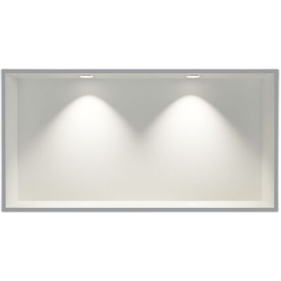 Cabina De Ducha En Acero Inoxidable + 2 Focos Led, Repisa De Ducha Empotrada - 30x60x10cm (alxanxpr) - Blanco, 2x Focos Cromo - Bernstein Cabina De Ducha En Acero Inoxidable + 2 Focos Led, Repisa De Ducha Empotrada - 30x60x10cm (alxanxpr) - Blanco, 2x Focos Cromo - Bernstein