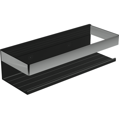 Cesta De Ducha De Acero Inoxidable, Estante De Ducha - Anchura 28 Cm - Cromo / Negro Mate - Bernstein Cesta De Ducha De Acero Inoxidable, Estante De Ducha - Anchura 28 Cm - Cromo / Negro Mate - Bernstein