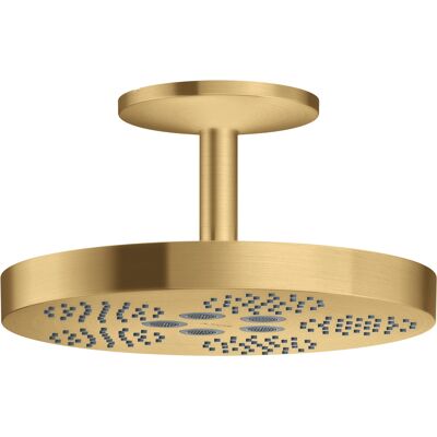 Hansgrohe Axor One Cabezal de Ducha - 280mm, Oro Cepillado, PowderRain y Lluvia - Cabezal de Ducha Hansgrohe Axor One Cabezal de Ducha - 280mm, Oro Cepillado, PowderRain y Lluvia - Cabezal de Ducha