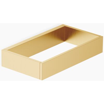 Dornbracht Modelo 83200780-28 Anillo de toalla en latón cepillado rectangular Dornbracht Modelo 83200780-28 Anillo de toalla en latón cepillado rectangular