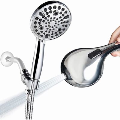 COOCHEER Modelo Innovador 9+1, Elegante Cabezal De Ducha Cromado, Manguera De Acero Inoxidable De 150 Cm Y Soporte Incluidos. COOCHEER Modelo Innovador 9+1, Elegante Cabezal De Ducha Cromado, Manguera De Acero Inoxidable De 150 Cm Y Soporte Incluidos.