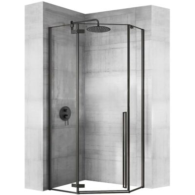 Rea - Mampara De Ducha Diamond Negro Mat 90x90 Rea - Mampara De Ducha Diamond Negro Mat 90x90