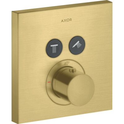 HANSIGROHE Axor Starck ShowerSelect Termostato - Latón cepillado - Panel de ducha HANSIGROHE Axor Starck ShowerSelect Termostato - Latón cepillado - Panel de ducha