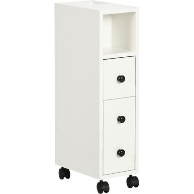 JHY DESIGN Portarrollos De Papel Higiénico - Armario Para Papel Higiénico - 3 Niveles + Bandeja Extraíble - Acabado Blanco JHY DESIGN Portarrollos De Papel Higiénico - Armario Para Papel Higiénico - 3 Niveles + Bandeja Extraíble - Acabado Blanco