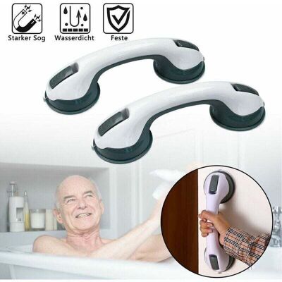 GOTRAYS Barra De Agarre, 2 Asas Para Bañera, Asa Para Ducha, Barra De Soporte Para Bañera, Asa Con Ventosa Para Baño GOTRAYS Barra De Agarre, 2 Asas Para Bañera, Asa Para Ducha, Barra De Soporte Para Bañera, Asa Con Ventosa Para Baño