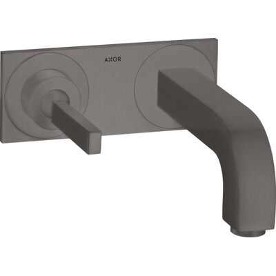 Hansgrohe AXOR Citterio Grifería de Pared - Caño 165mm - Cromo negro cepillado Hansgrohe AXOR Citterio Grifería de Pared - Caño 165mm - Cromo negro cepillado