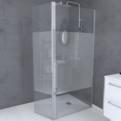 Aurlane - Modelo Freedom 2 - Vidrio esmerilado, Ajustable, Reversible - Mampara de ducha Aurlane - Modelo Freedom 2 - Vidrio esmerilado, Ajustable, Reversible - Mampara de ducha