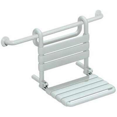 HEWI - Asiento plegable de pared - Ahorro de espacio, hasta 150kg, poliamida HEWI - Asiento plegable de pared - Ahorro de espacio, hasta 150kg, poliamida