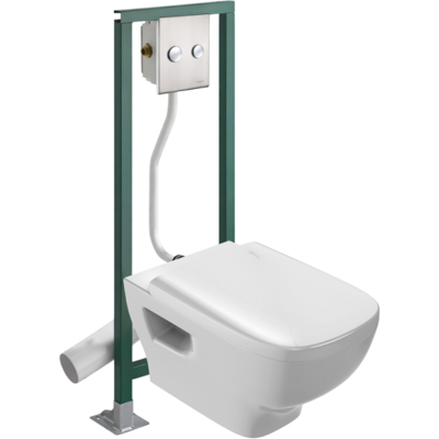 Pack Inodoro Suspendido Sin Reborde Jacob Delafon Struktura + Asiento + Estructura Autoportante Presto + Placa De Accionamiento Cromada Pack Inodoro Suspendido Sin Reborde Jacob Delafon Struktura + Asiento + Estructura Autoportante Presto + Placa De Accionamiento Cromada