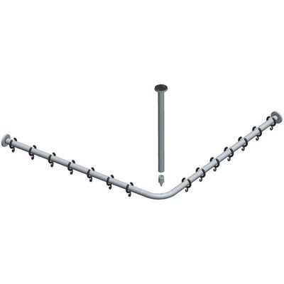 Juego De Barra Para Cortina De Ducha Plan Para Ducha Cuadrada 800 X 800 Mm Aluminio Plata / Anodizado Keuco Juego De Barra Para Cortina De Ducha Plan Para Ducha Cuadrada 800 X 800 Mm Aluminio Plata / Anodizado Keuco