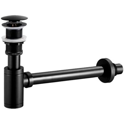 ABYSSE Desagüe Para Lavabo De Baño Con Tapón, Sifón Universal Y Tapón De Desagüe Completo Para Lavabo, Negro Mate, Sifón Emergente De 1/4 X 30 Mm, Tapón De Desagüe ABYSSE Desagüe Para Lavabo De Baño Con Tapón, Sifón Universal Y Tapón De Desagüe Completo Para Lavabo, Negro Mate, Sifón Emergente De 1/4 X 30 Mm, Tapón De Desagüe