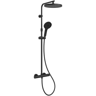 KIELLE - Oudee - Negro mate - 260 mm - Juego de ducha termostático KIELLE - Oudee - Negro mate - 260 mm - Juego de ducha termostático