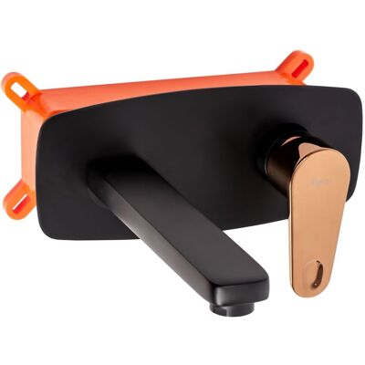 Grifo de Pared REa Negro Oro Rosa - Lavabo o Encimera del Baño Grifo de Pared REa Negro Oro Rosa - Lavabo o Encimera del Baño