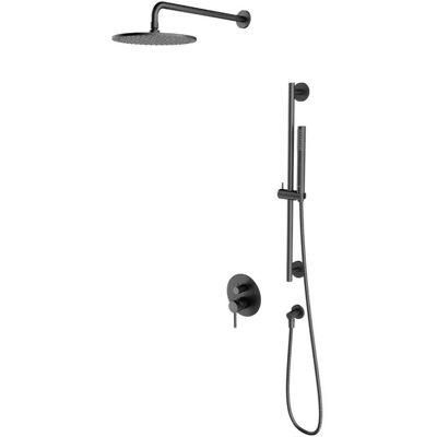 Omnires Y - Conjunto De Ducha Con Grifo Empotrado, Con Cuerpo, Diámetro 25 Cm, Grafito Cepillado Sysy47gr Omnires Y - Conjunto De Ducha Con Grifo Empotrado, Con Cuerpo, Diámetro 25 Cm, Grafito Cepillado Sysy47gr
