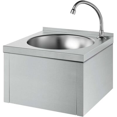 Mediclinics - Snlmp70cs Lavamanos Suspendido Acero Inox Satinado Con Accionamiento De Rodilla Grifo Orientable - Ref: Snlmp70cs Mediclinics - Snlmp70cs Lavamanos Suspendido Acero Inox Satinado Con Accionamiento De Rodilla Grifo Orientable - Ref: Snlmp70cs