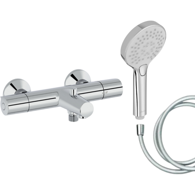 Grifo Monomando De Bañera Jacob Delafon Simone + Ducha De Mano Metro + Flexo De Ducha Liso Grifo Monomando De Bañera Jacob Delafon Simone + Ducha De Mano Metro + Flexo De Ducha Liso
