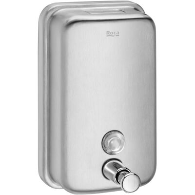 Roca - Dispensador De Jabón Líquido Con Pulsador Public Capacidad: 800 Ml. - Acabado: Satinado Roca - Dispensador De Jabón Líquido Con Pulsador Public Capacidad: 800 Ml. - Acabado: Satinado